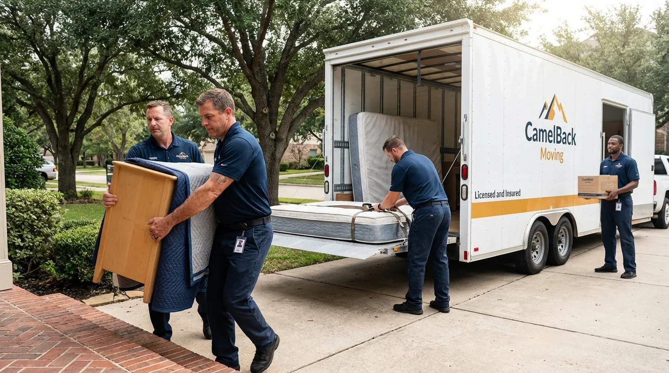 Crew loading residential truck for cross-state move from Ritzville, WA